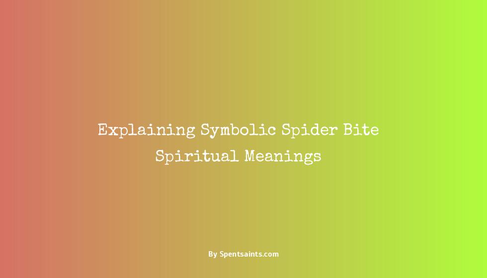 spider bite spiritual meaning