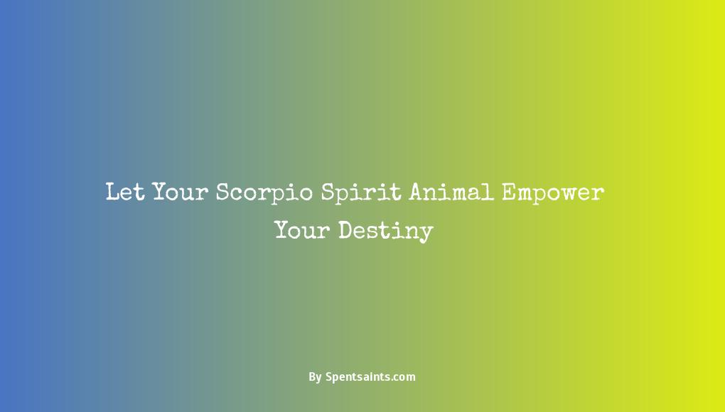 spiritual animal for scorpio