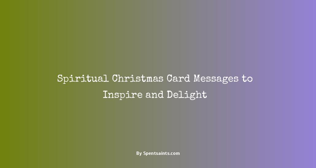 spiritual christmas card messages