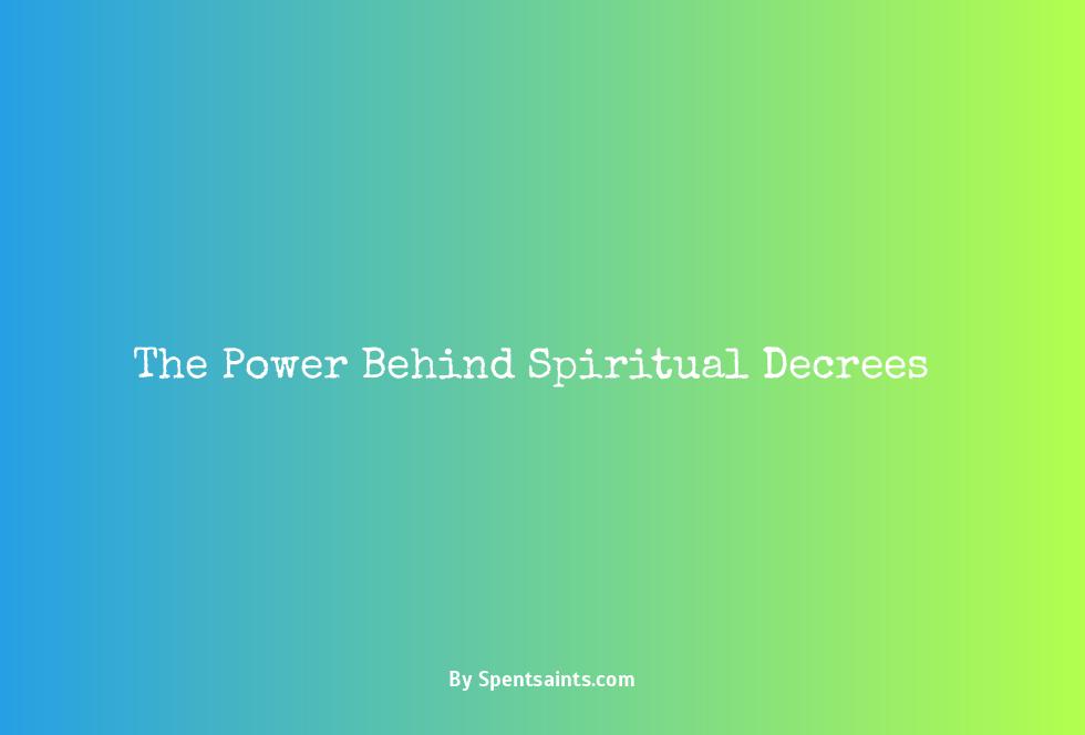 spiritual declarations and decrees