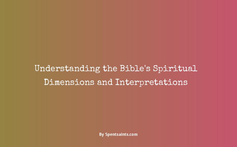 spiritual dimensions in the bible