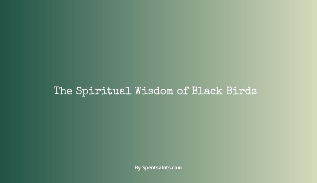 spiritual meaning of black birds
