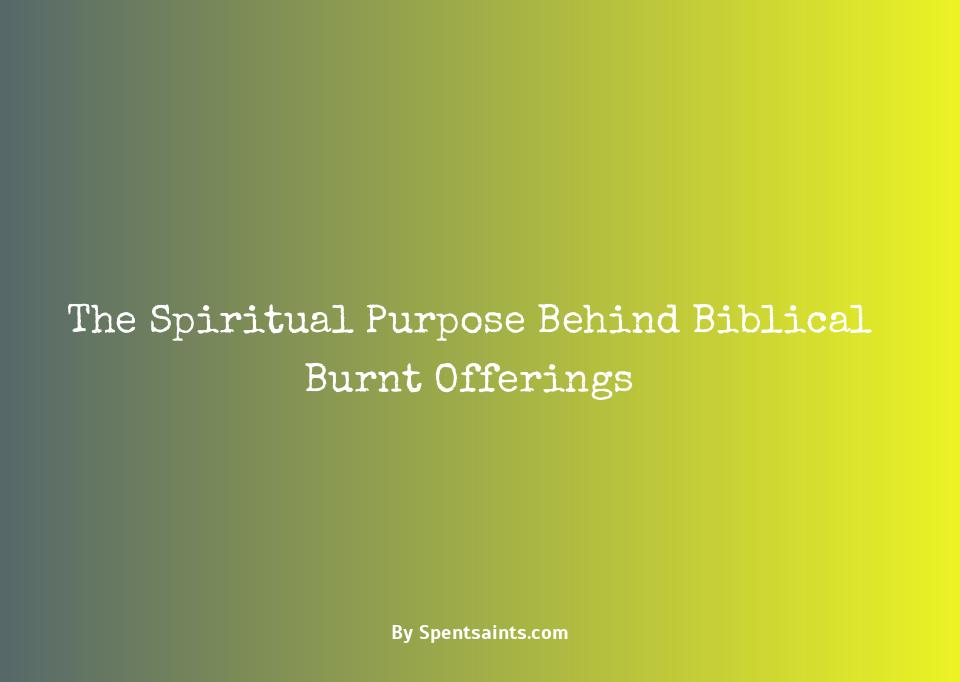 spiritual meaning of burnt offering