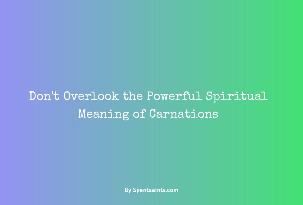 spiritual meaning of carnations