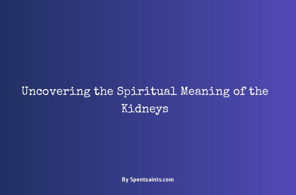 spiritual meaning of kidneys