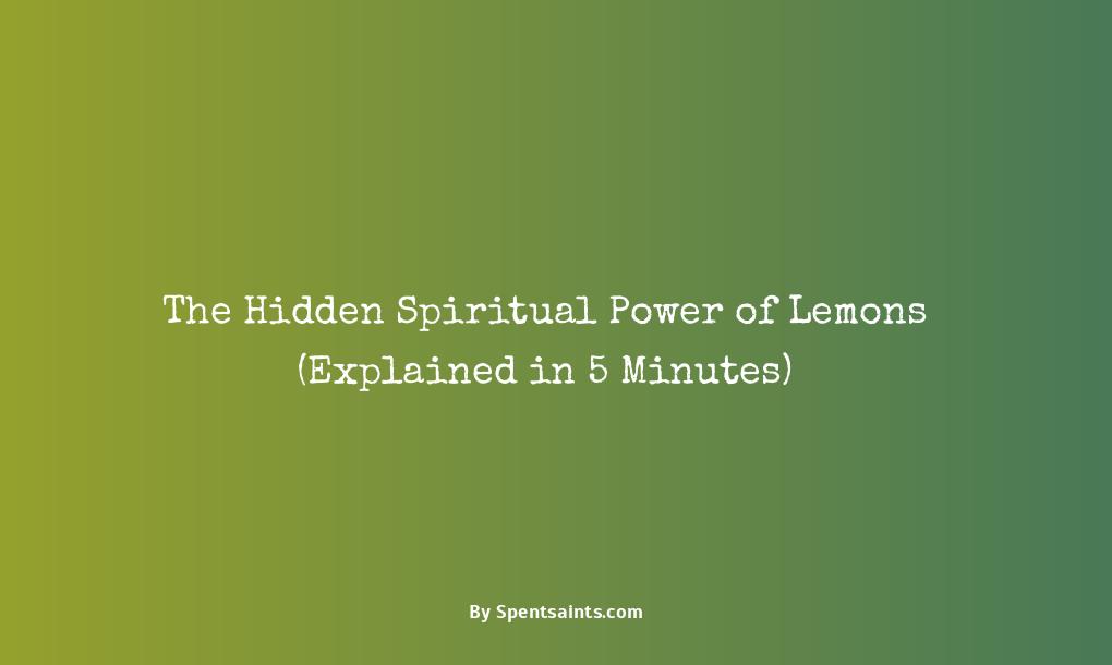 spiritual meaning of lemons