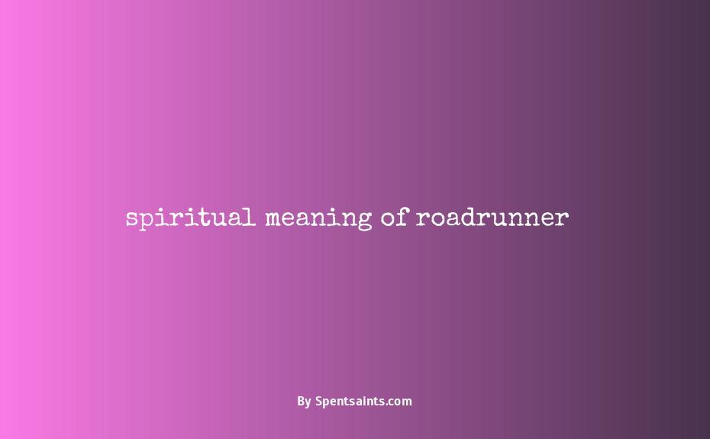 spiritual meaning of roadrunner