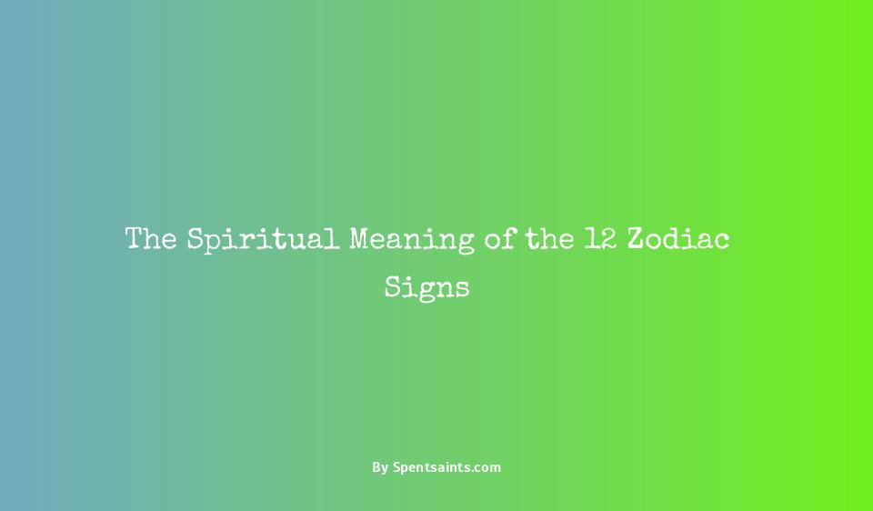 spiritual meaning of zodiac signs
