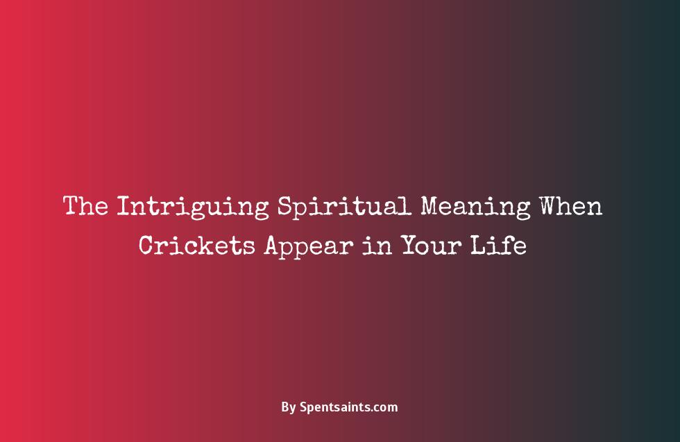 spiritual meaning of a cricket