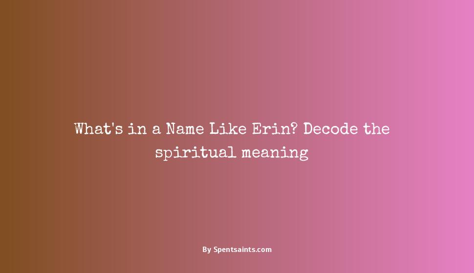 spiritual meaning of the name erin