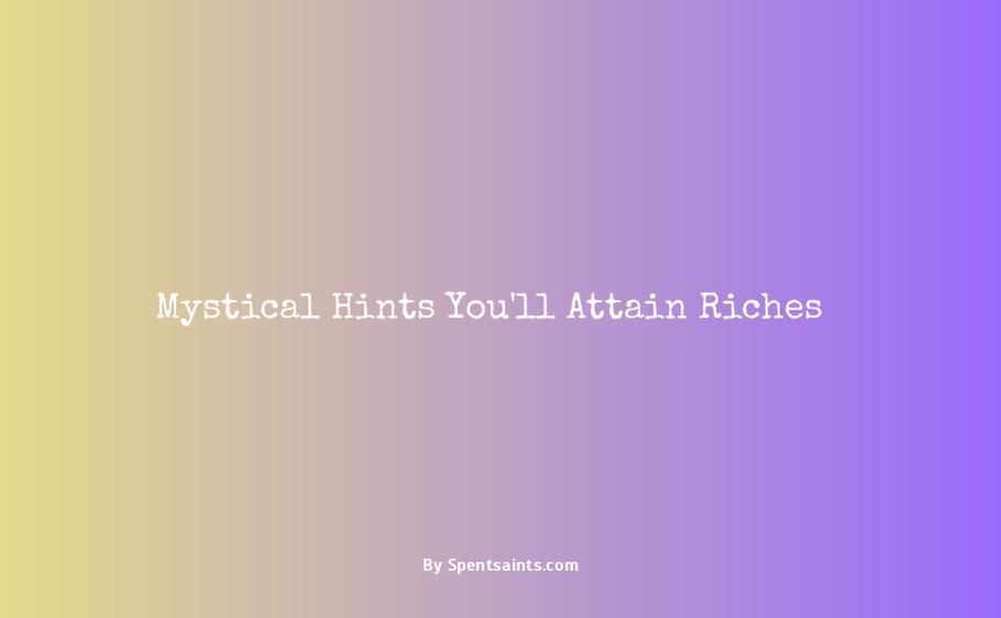 spiritual signs you will be rich