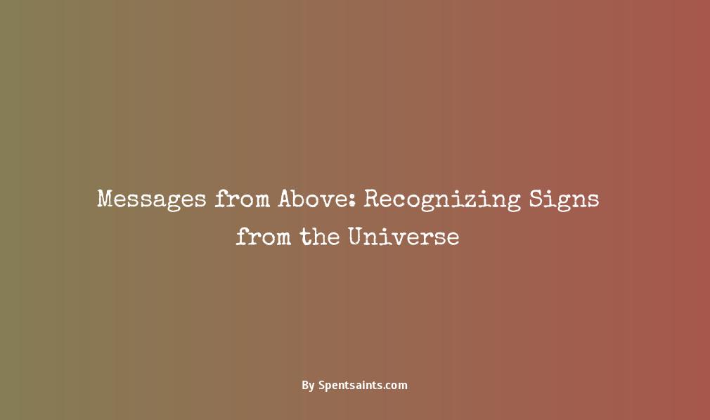 spiritual signs from the universe