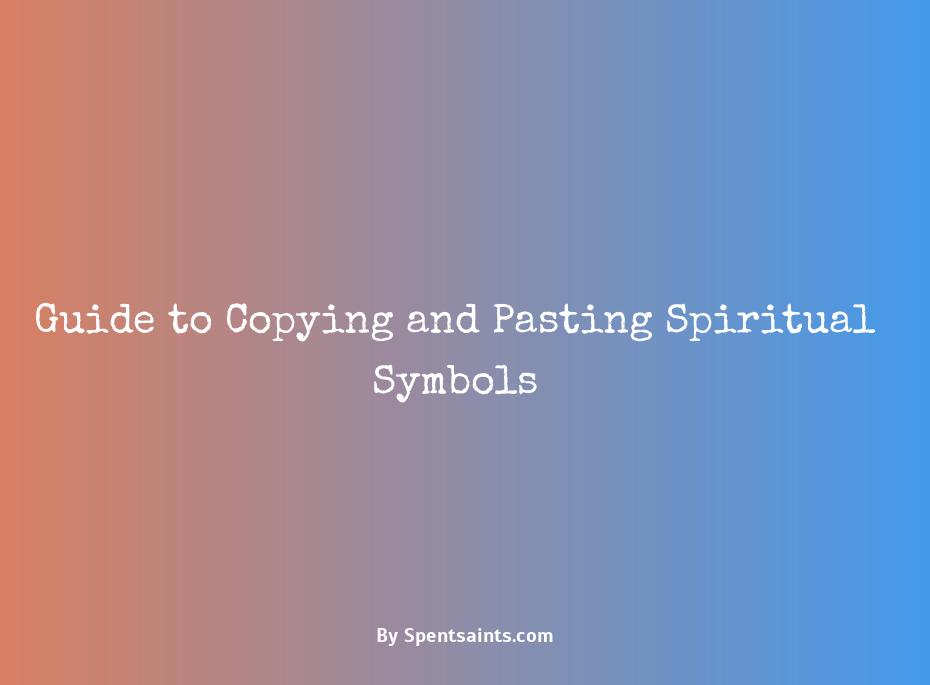 spiritual symbols copy and paste