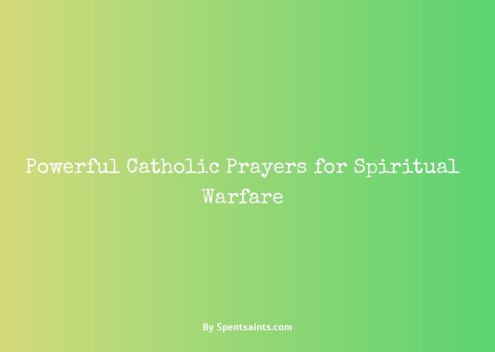spiritual warfare prayers catholic