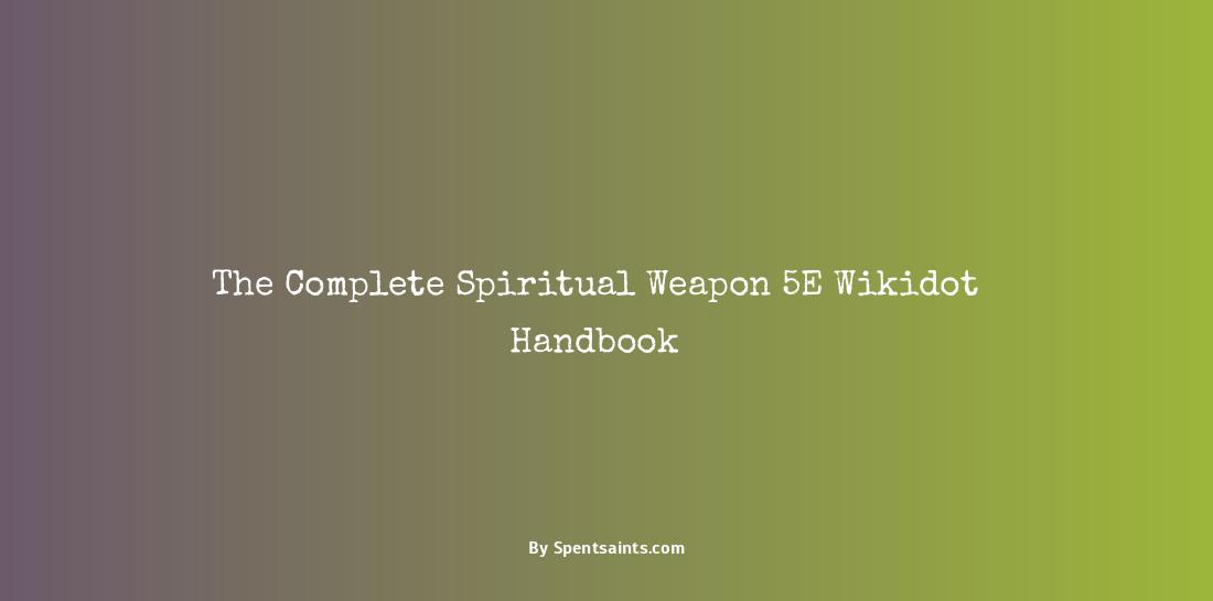 spiritual weapon 5e wikidot