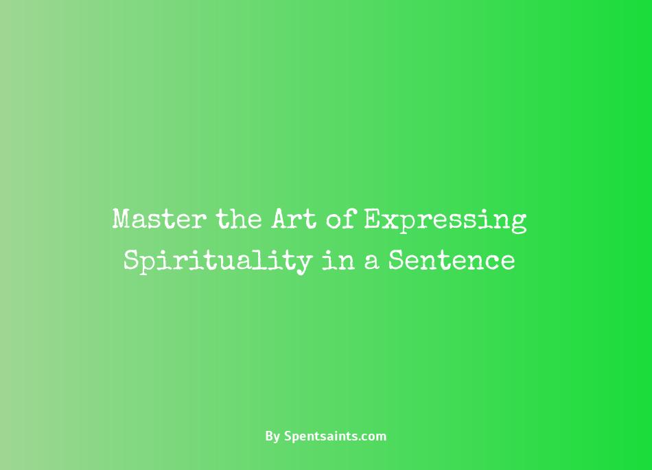 spiritual in a sentence