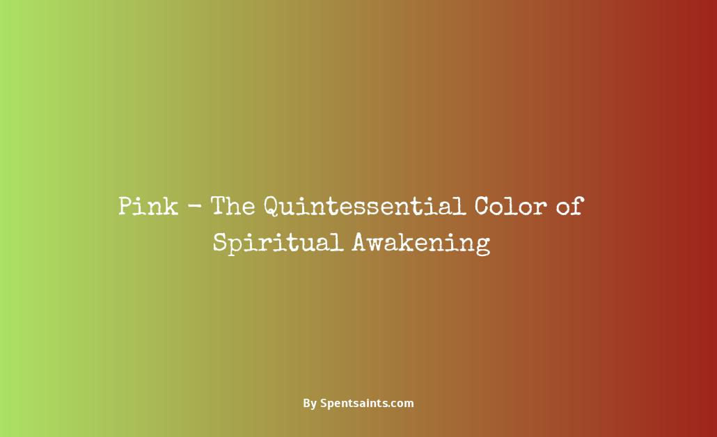 the color pink spiritual meaning