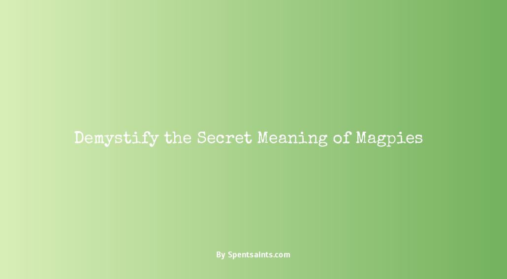 the meaning of magpies