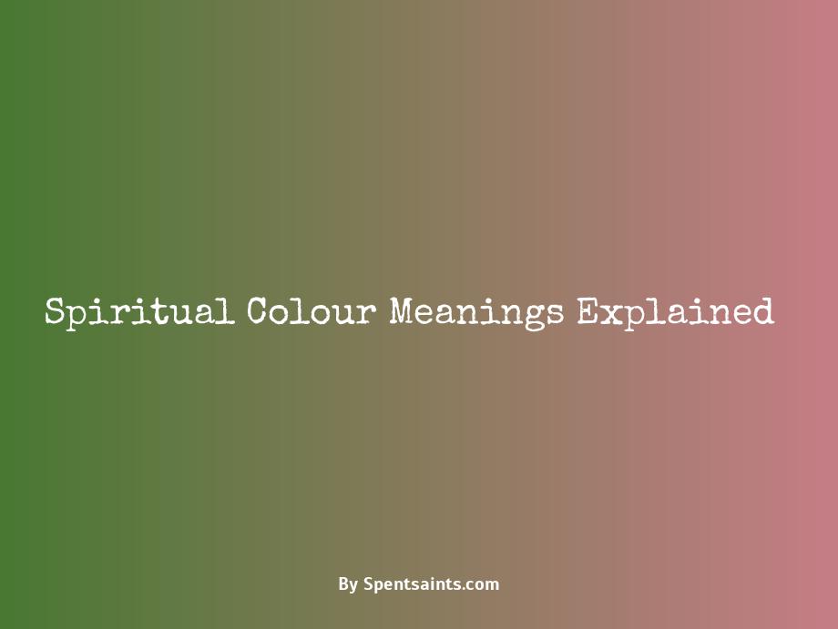 what do colours mean spiritually