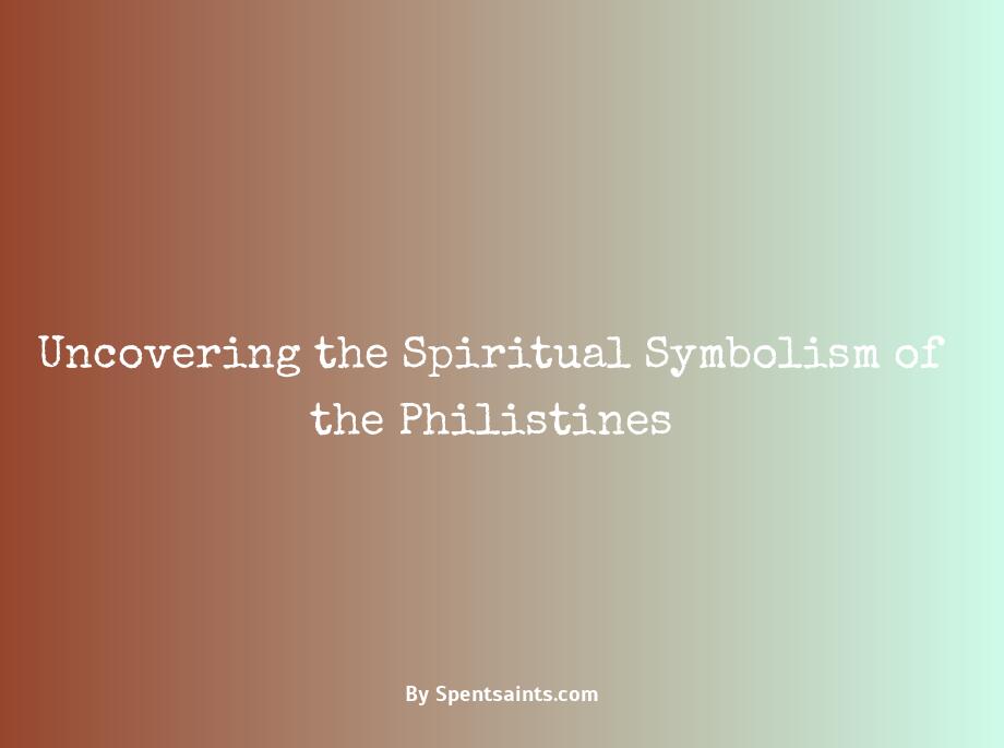 what do the philistines represent spiritually