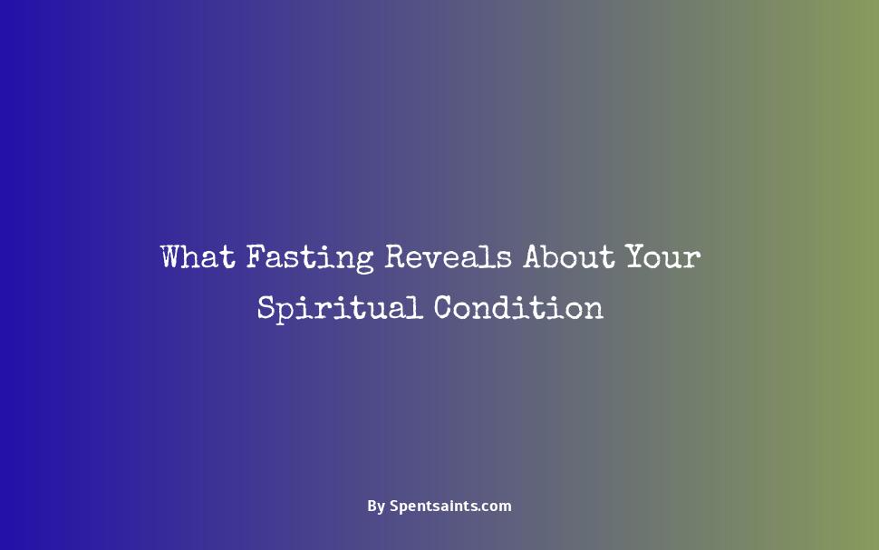 what does fasting do spiritually