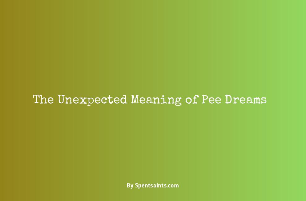 what does it mean when you dream about peeing