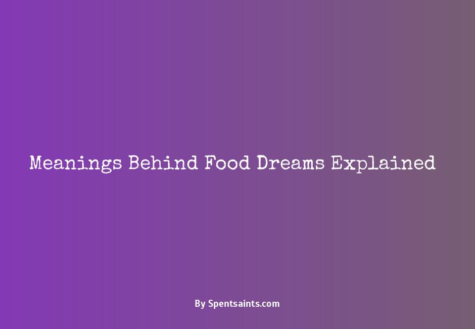 what does it mean when you dream of food