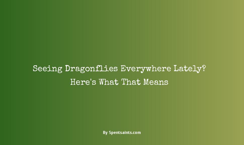 what does it mean when you keep seeing dragonflies