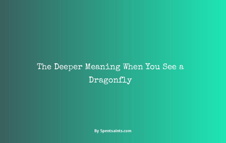 what does it mean when you see a dragonfly