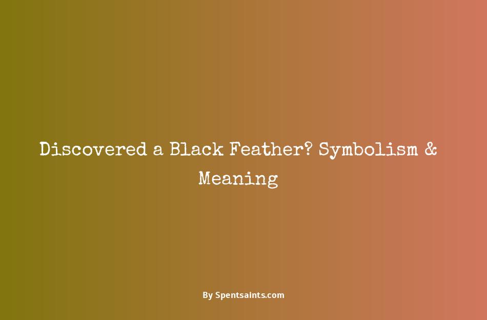 what does it mean to find a black feather