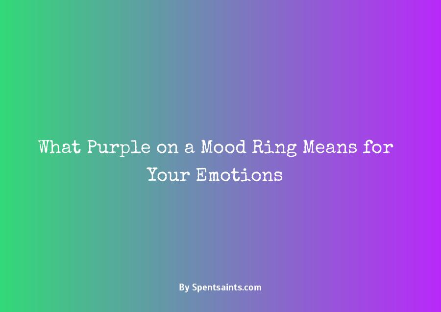 what does purple mean on a mood ring