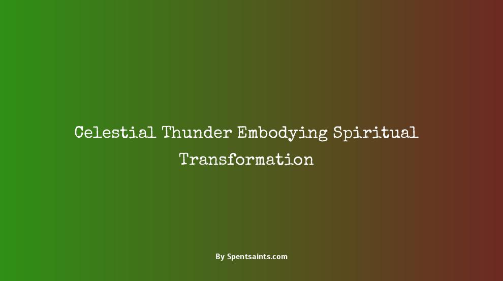 what does thunder mean spiritually
