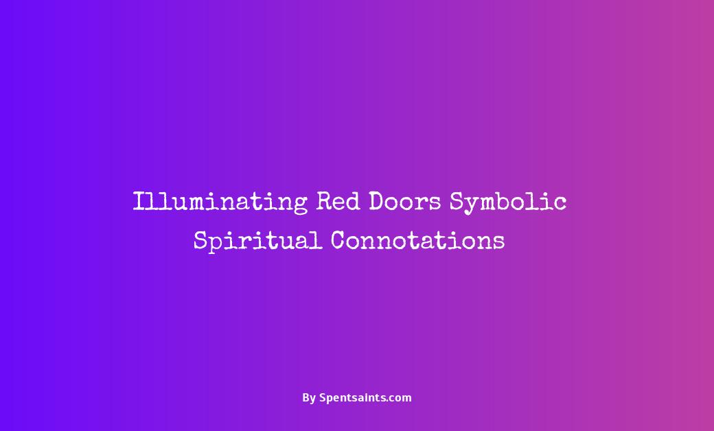 what does a red door mean spiritually
