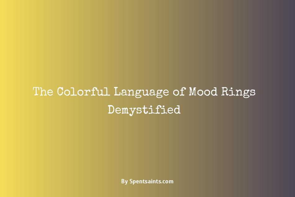 what does the colors on a mood ring mean