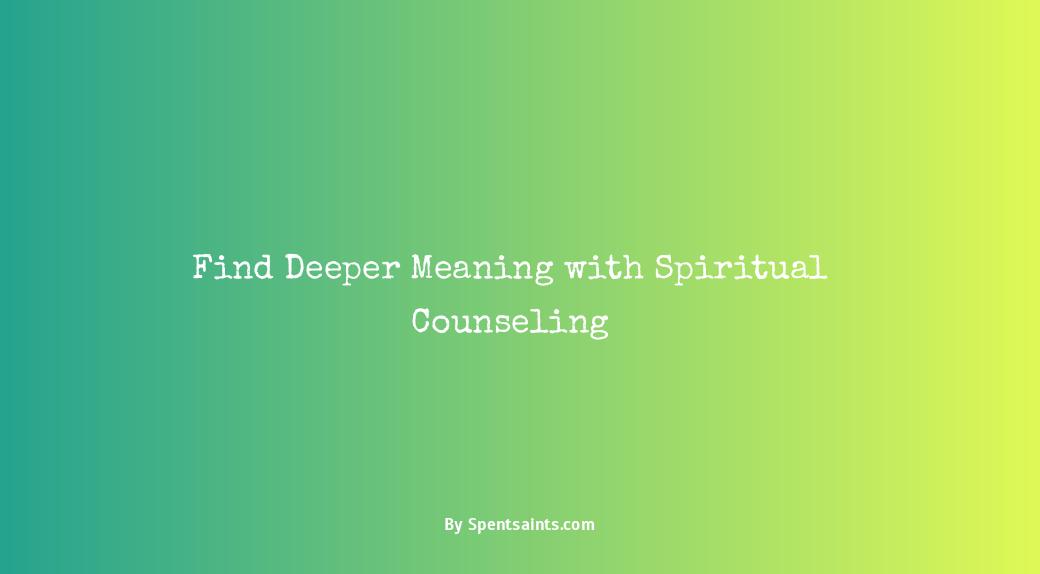 what is spiritual counseling