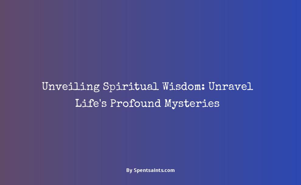 what is spiritual wisdom